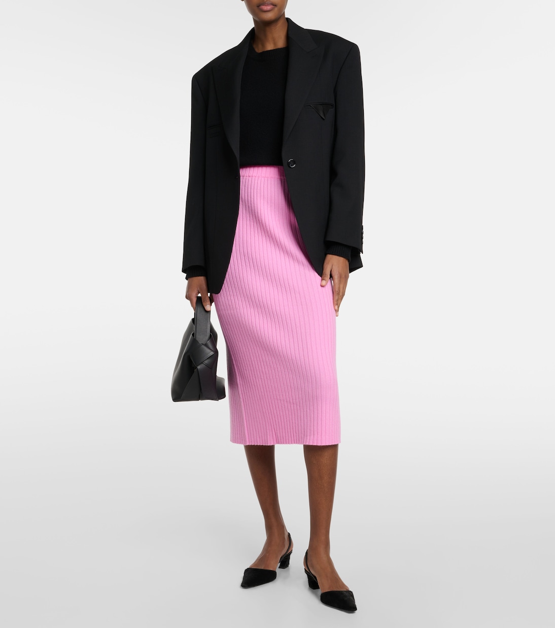 High-Rise-Midirock aus Kaschmir | Jardin des Orangers