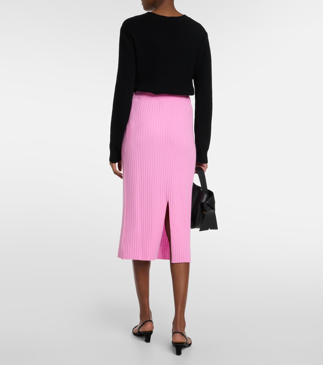 High-Rise-Midirock aus Kaschmir | Jardin des Orangers