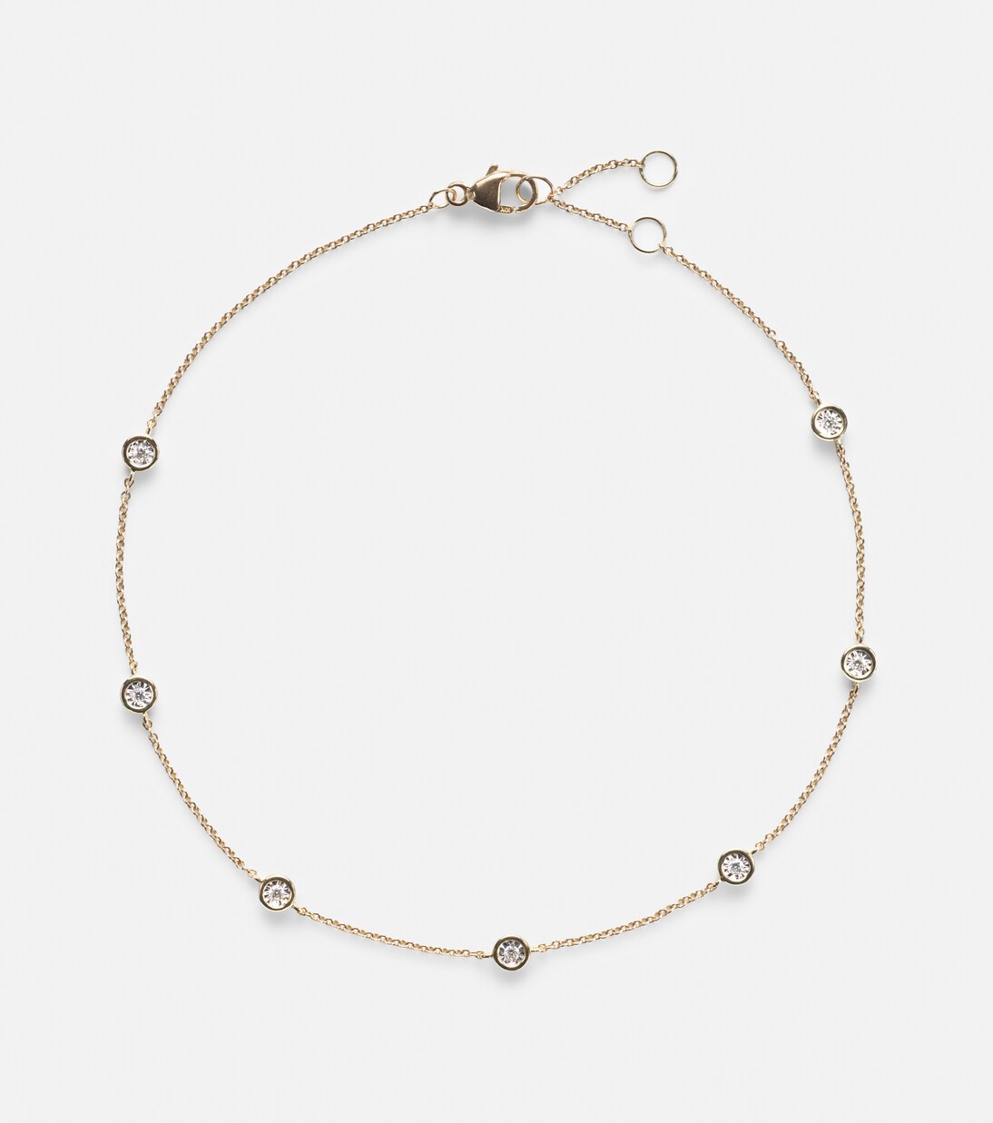 Fußkettchen Diamonds By The Dozen aus 10kt Gelbgold mit Diamanten | Stone and Strand