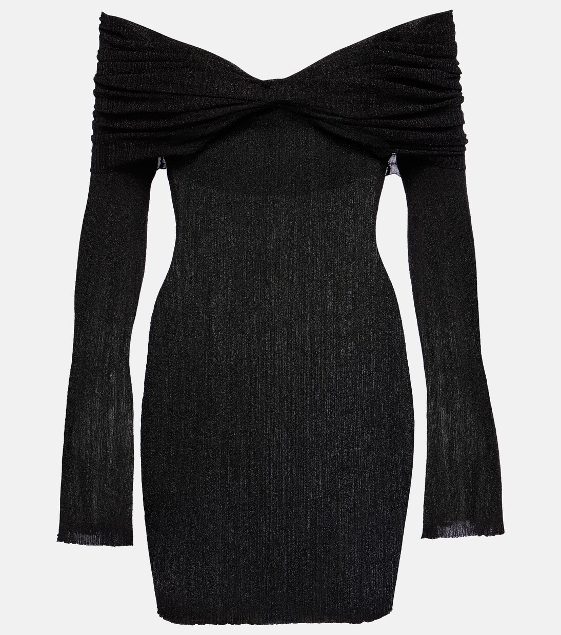 Off-Shoulder-Minikleid aus Rippstrick | Aya Muse