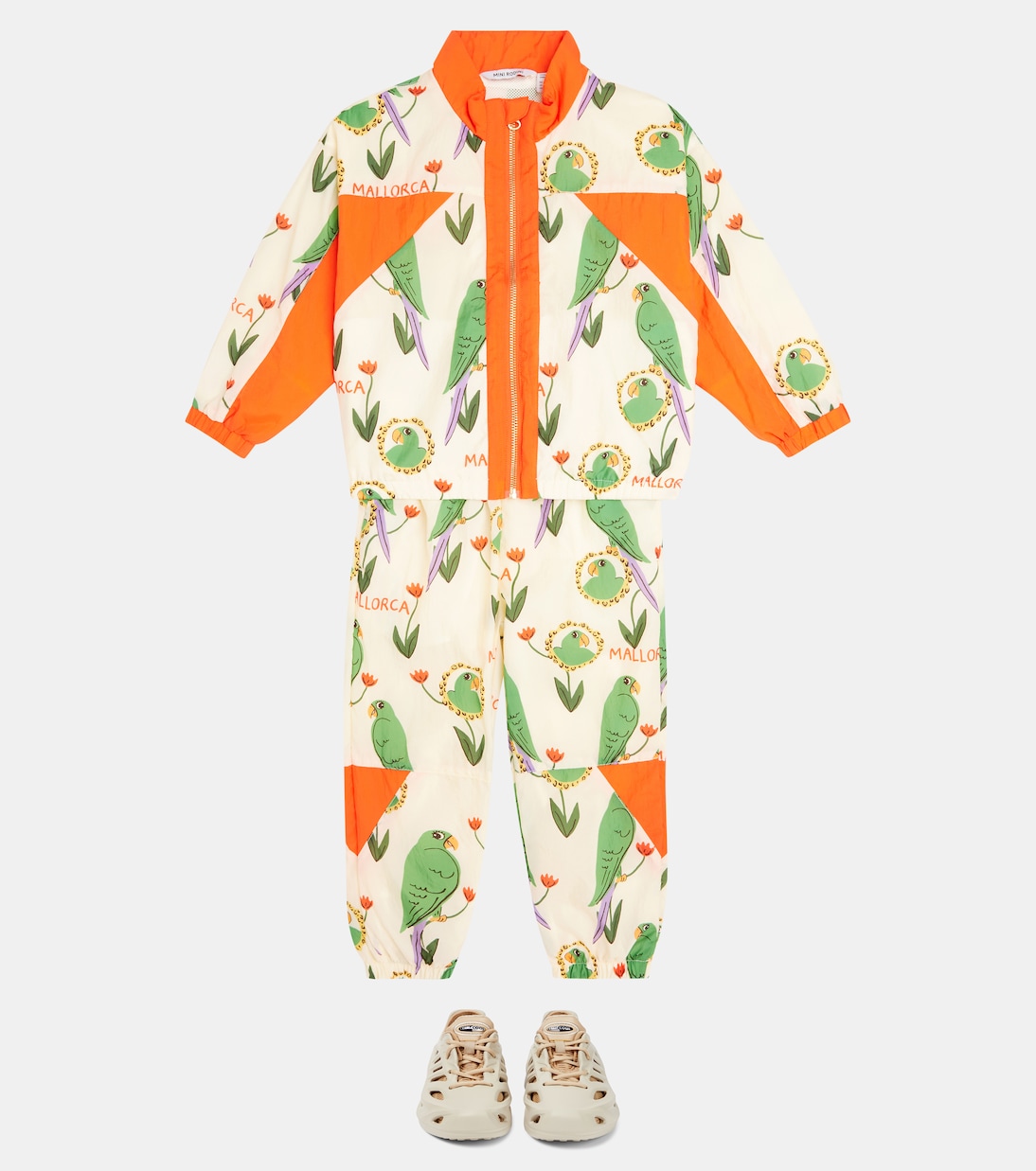 Parrots printed tracksuit pants | Mini Rodini