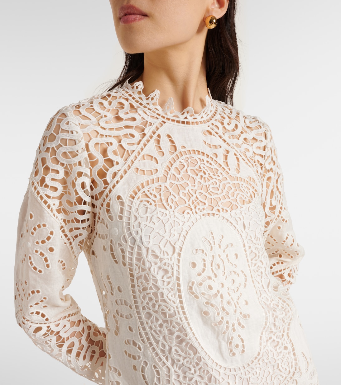 Robe Eleni en lin et dentelle | Ulla Johnson