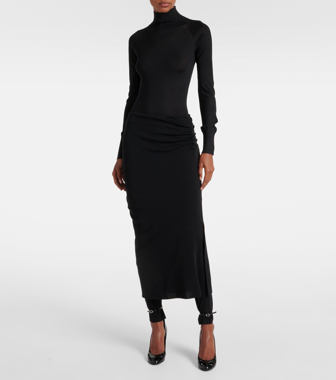 Jupe pantalon en laine mélangée | Alaïa