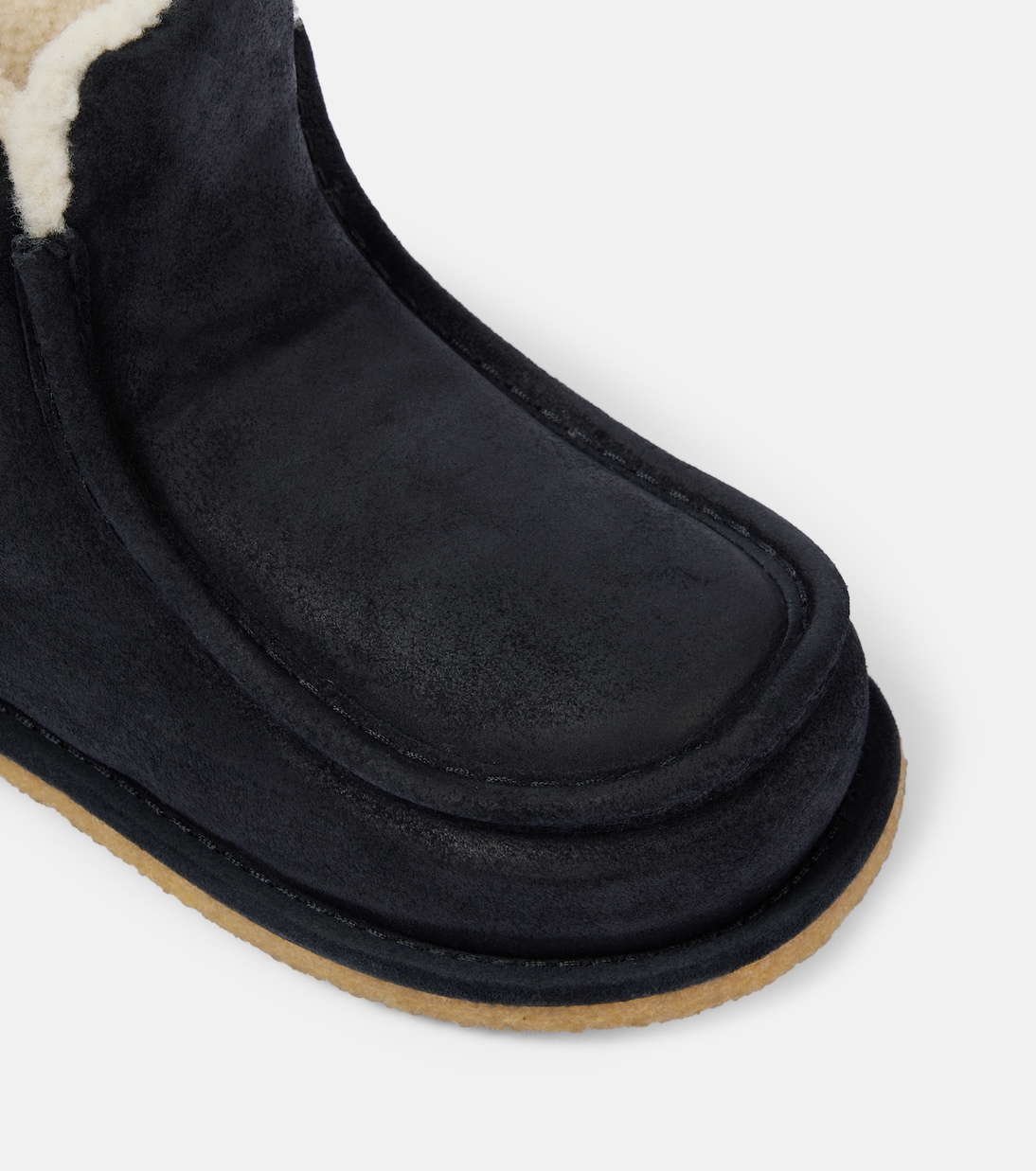 Shearling-lined leather ankle boots | JW Anderson