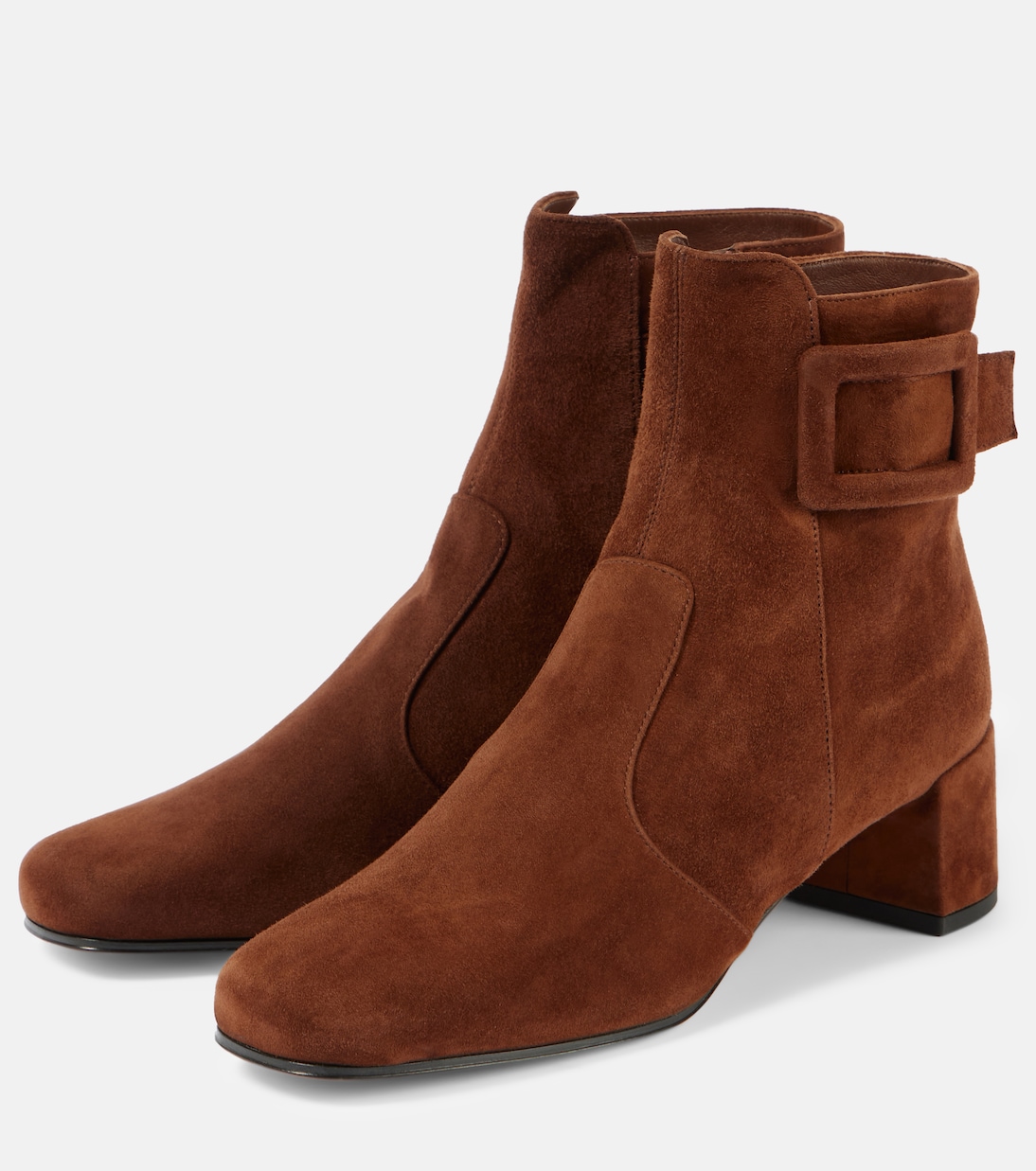 Ankle Boots Tres Vivier Polly aus Veloursleder | Roger Vivier