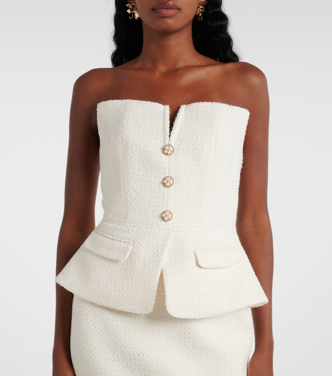 Bridal Midikleid aus Bouclé | Self-Portrait