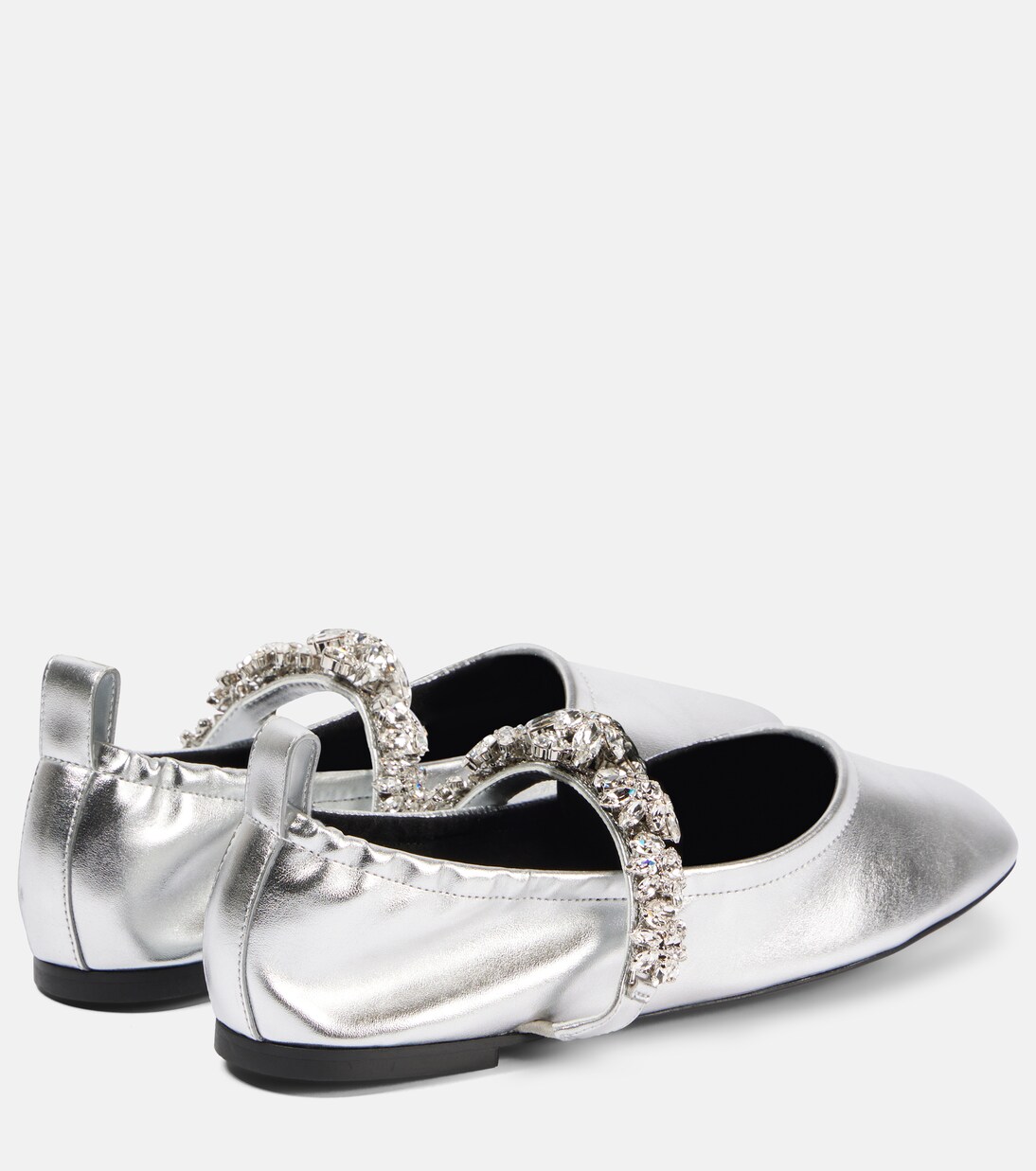 Elsa metallic faux leather ballet flats | Stella McCartney