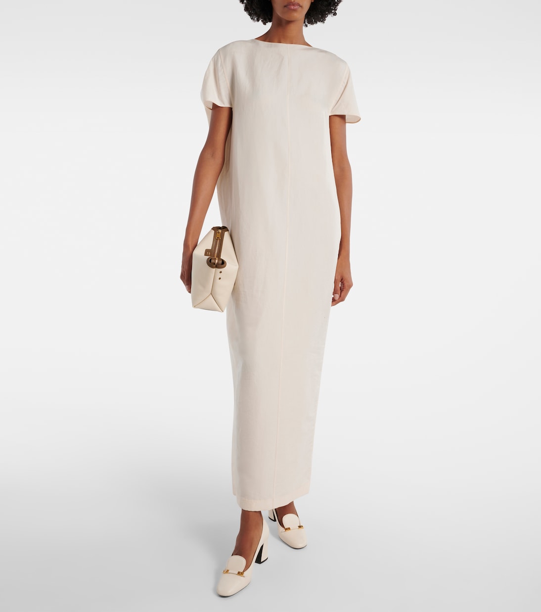 Robe longue Webster en soie et coton | Khaite