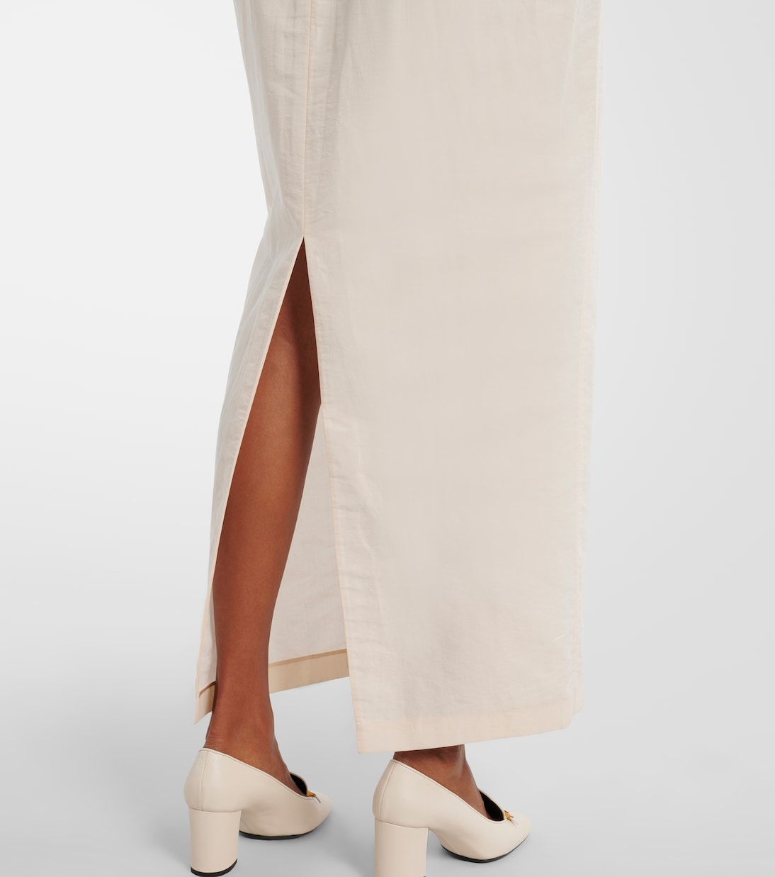 Robe longue Webster en soie et coton | Khaite