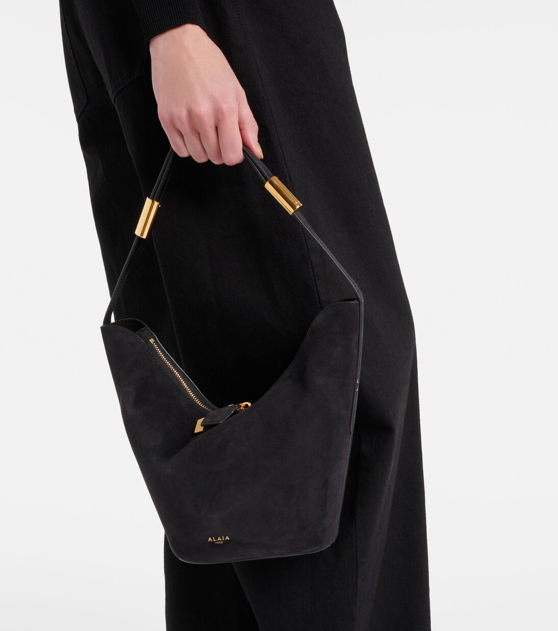Borsa a spalla Small in suede | Alaïa