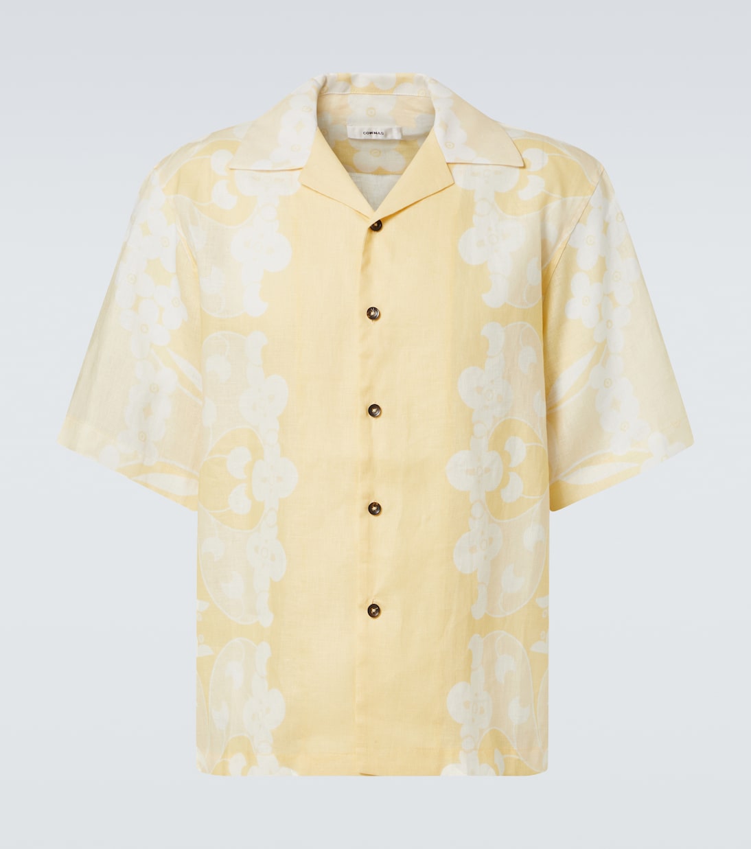 Camisa bowling de lino floral  | Commas