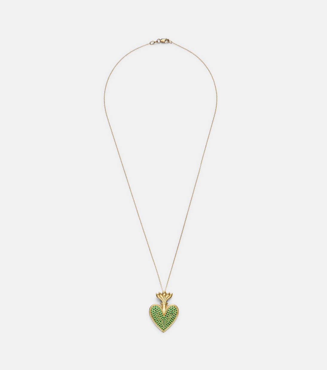 Collier Blowing Heart en or 18 ct et tsavorites | Ileana Makri