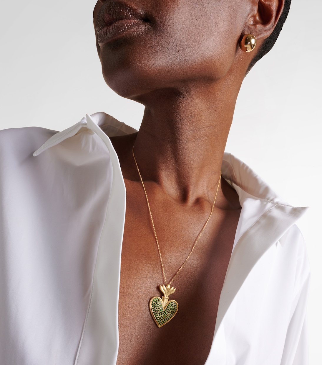 Collier Blowing Heart en or 18 ct et tsavorites | Ileana Makri