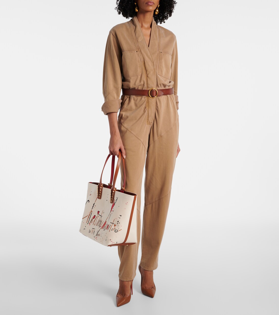 Borsa Cabata Large con pelle | Christian Louboutin