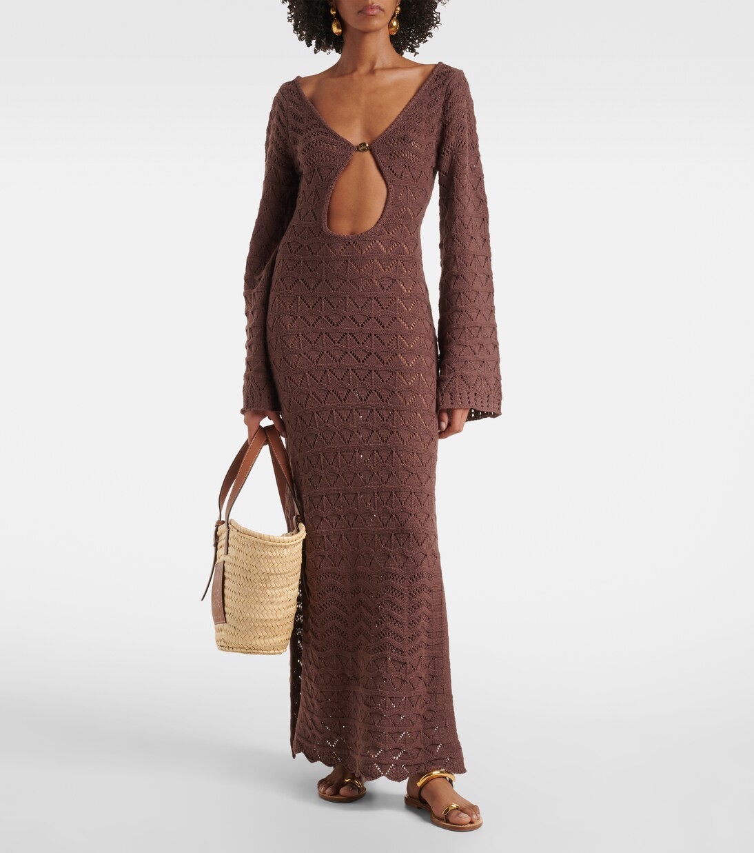 Rey crochet cotton-blend maxi dress | Bananhot