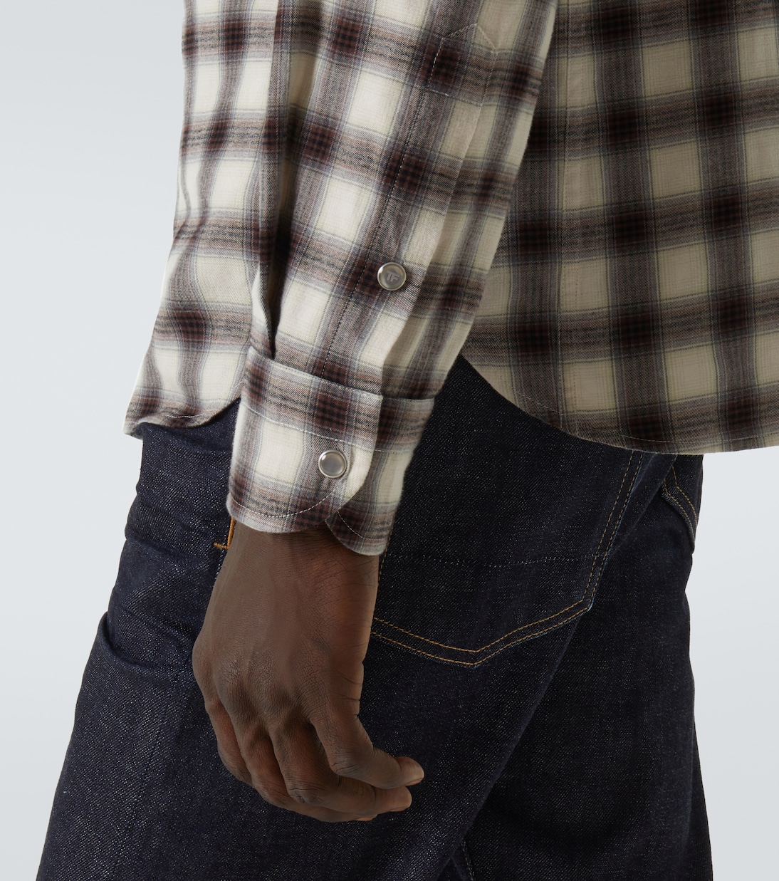Checked cotton-blend shirt | Tom Ford