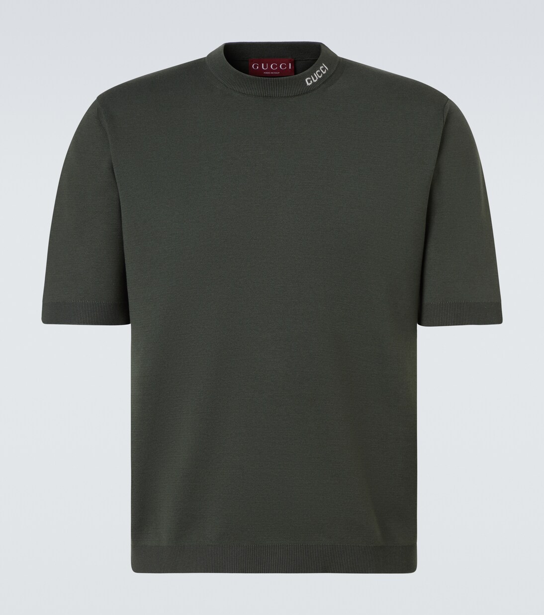 Logo silk and cotton T-shirt | Gucci