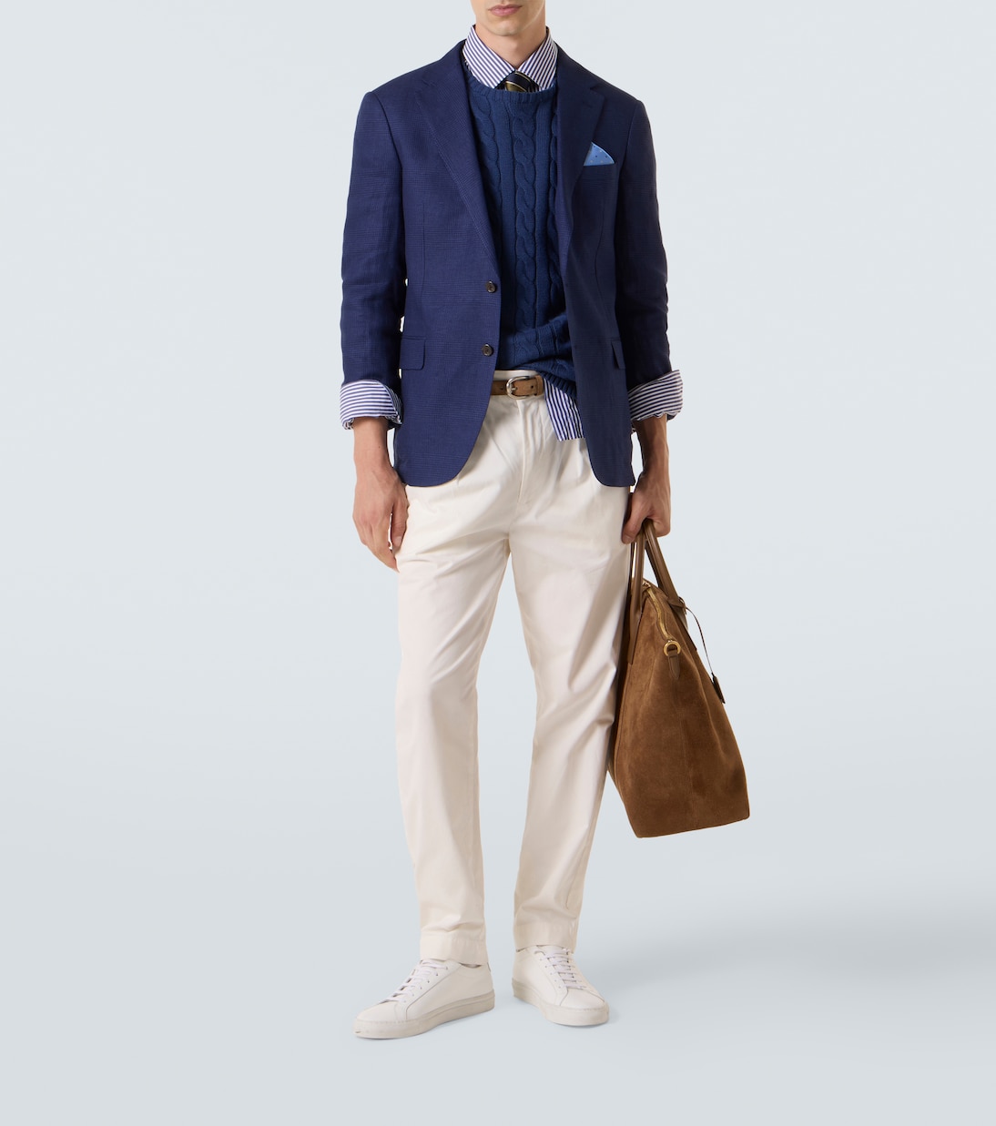 Checked linen-blend blazer | Polo Ralph Lauren