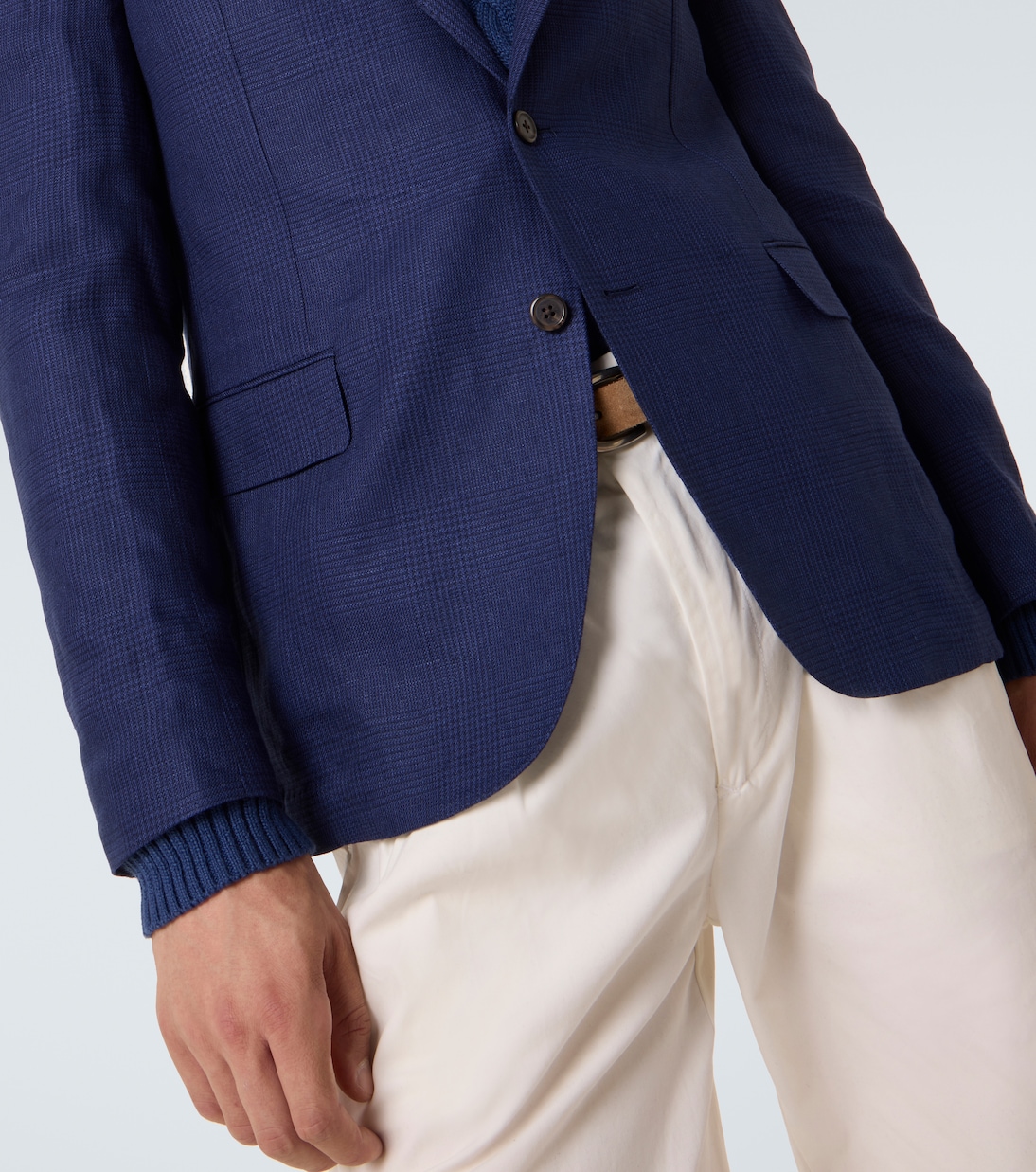 Checked linen-blend blazer | Polo Ralph Lauren