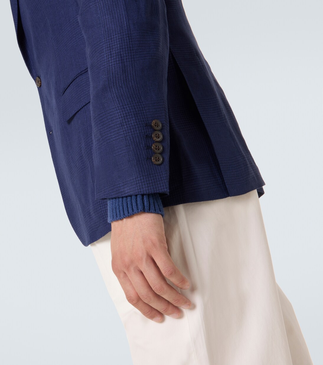 Checked linen-blend blazer | Polo Ralph Lauren