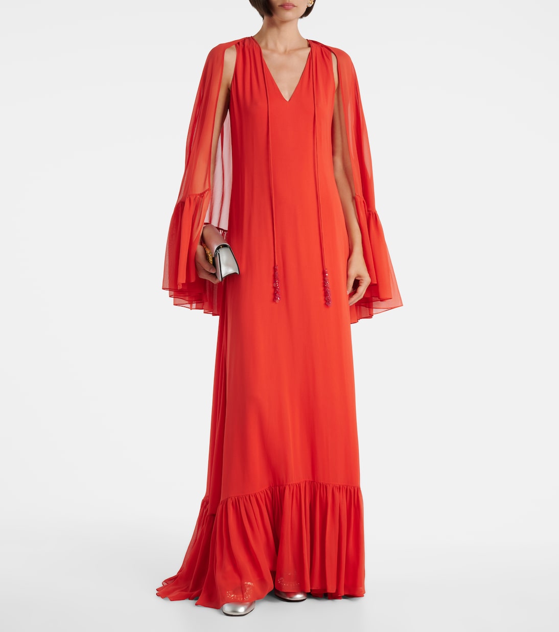 Adamantine 60 metallic leather mules | Valentino Garavani