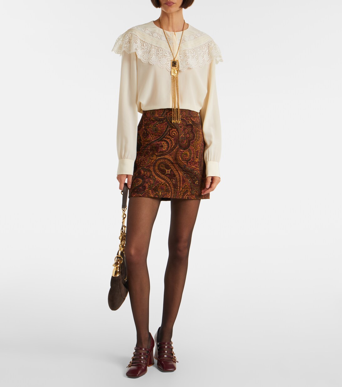 Paisley jacquard miniskirt | Chloé