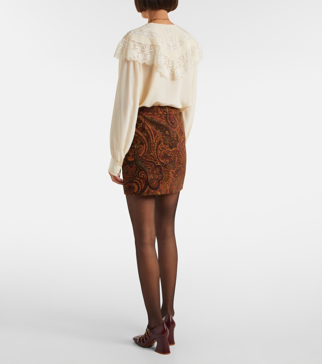 Paisley jacquard miniskirt | Chloé