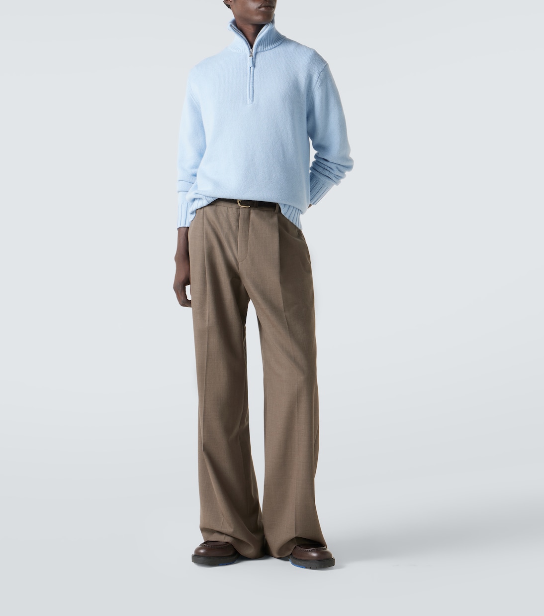 Cashmere half-zip sweater | Allude