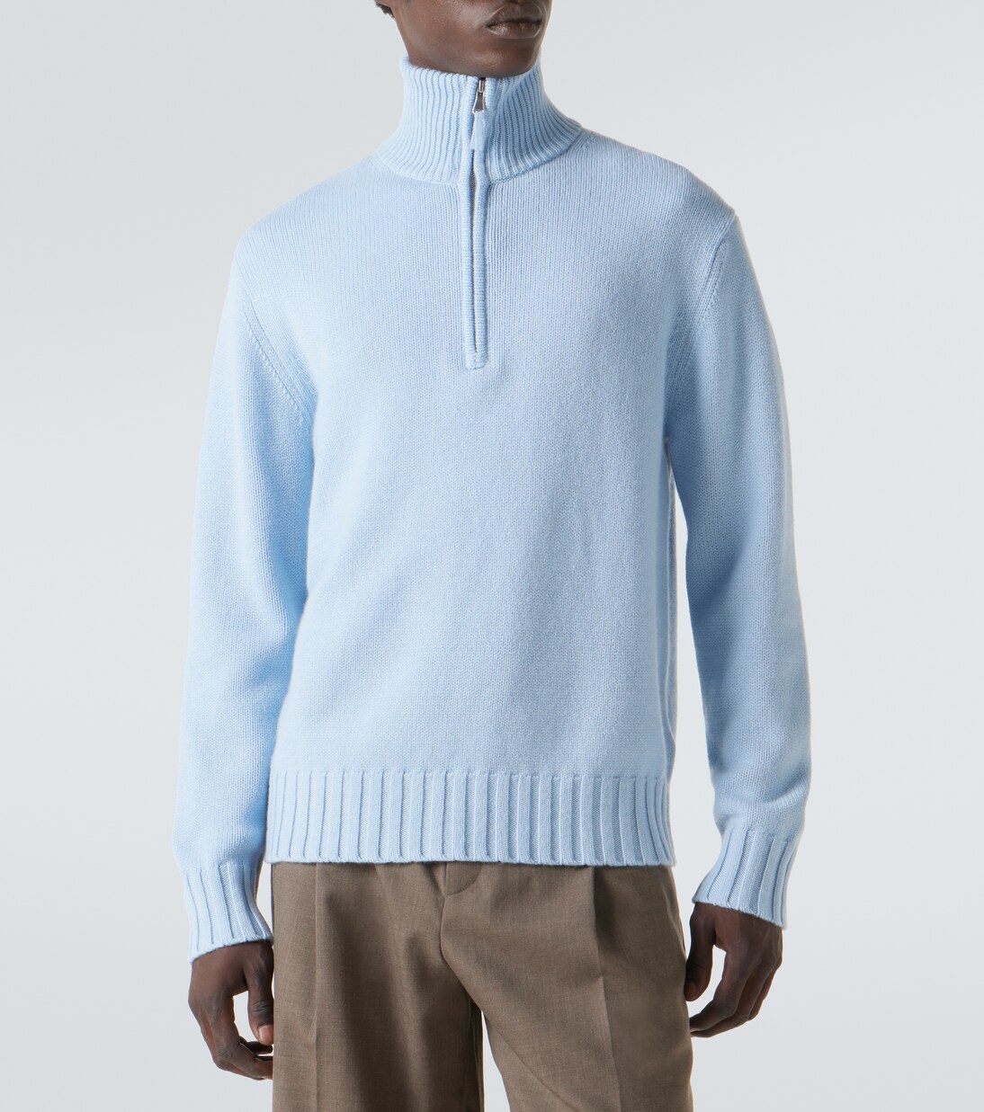 Cashmere half-zip sweater | Allude