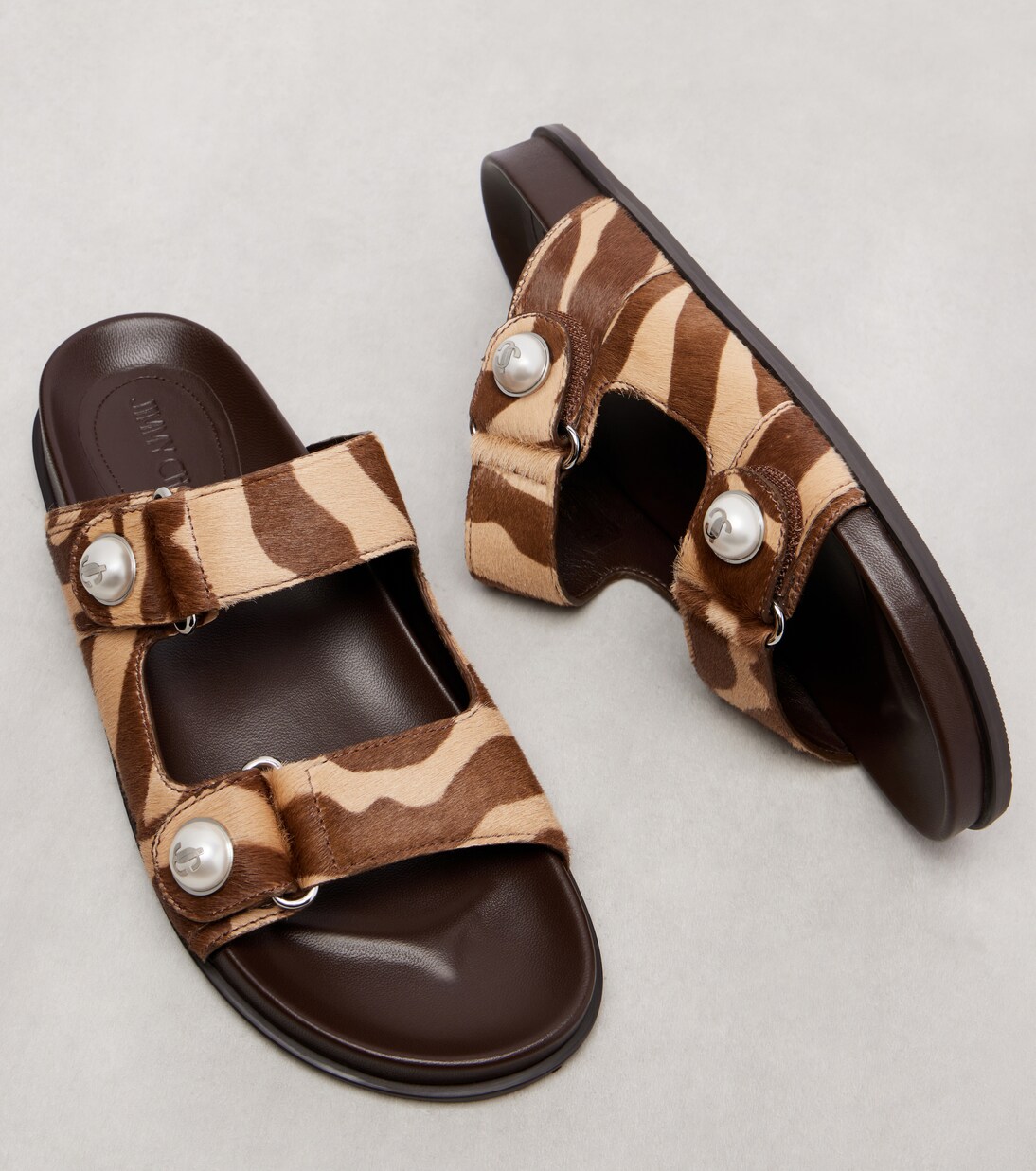 Pantoletten Fayence aus Shearling | Jimmy Choo