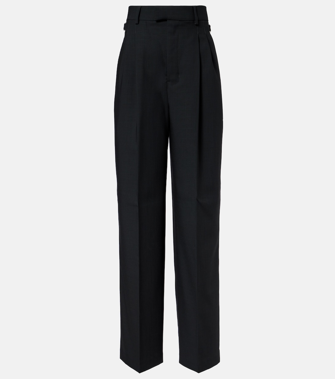High-rise virgin wool twill pants  | Ami Paris
