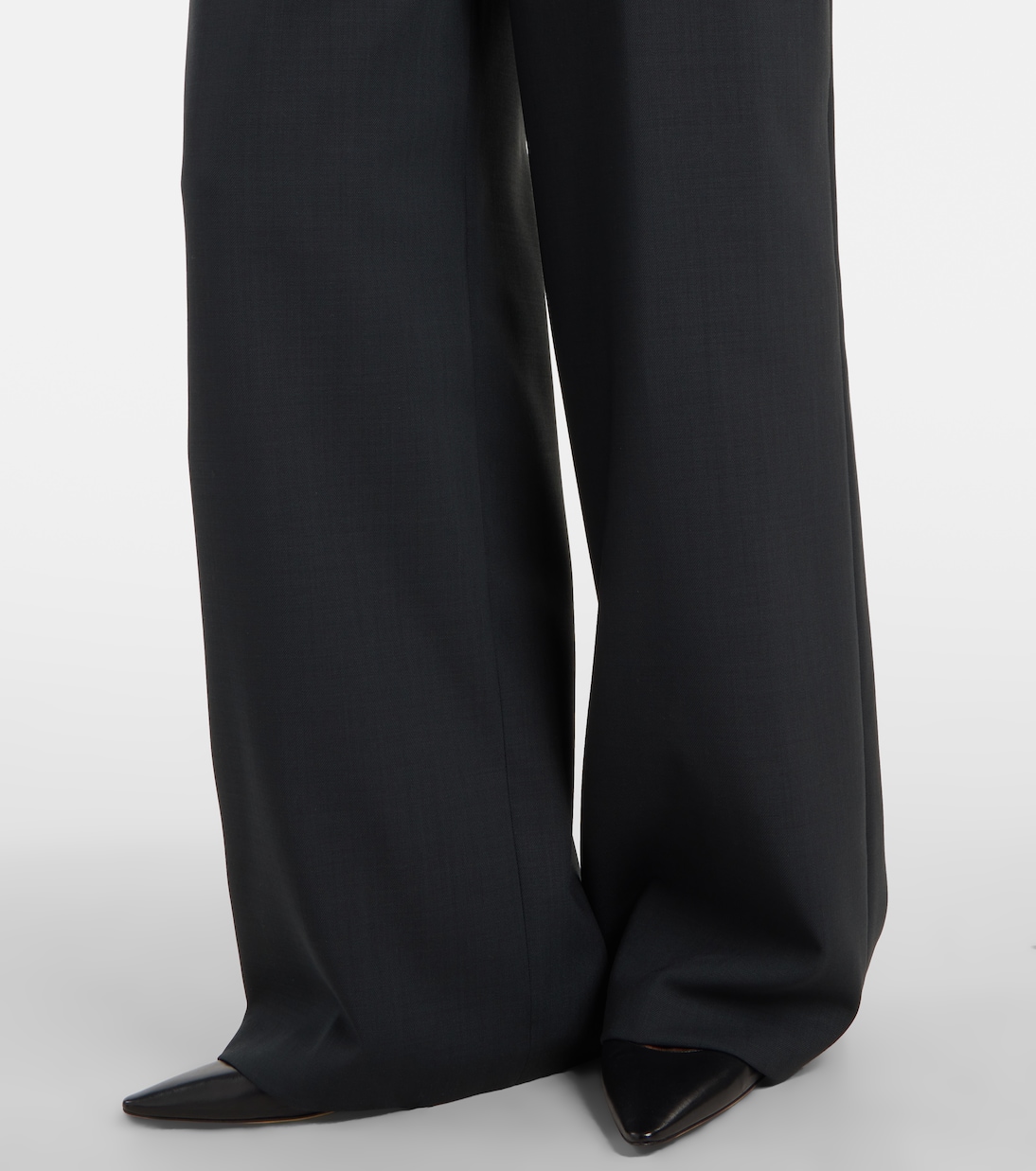 High-rise virgin wool twill pants  | Ami Paris