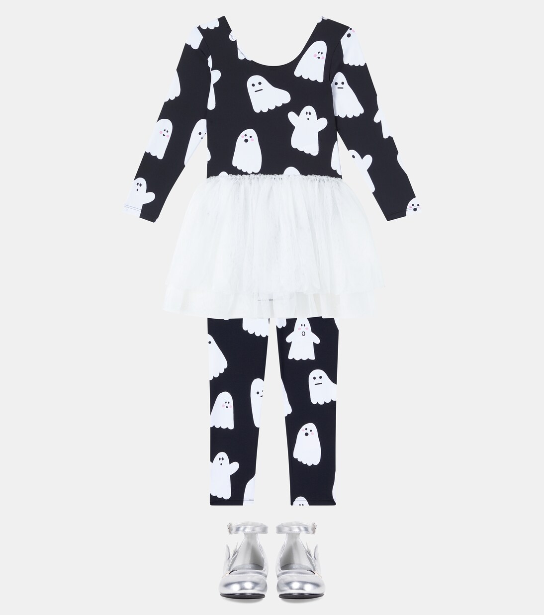 Printed jersey and tulle dress | Stella McCartney Kids