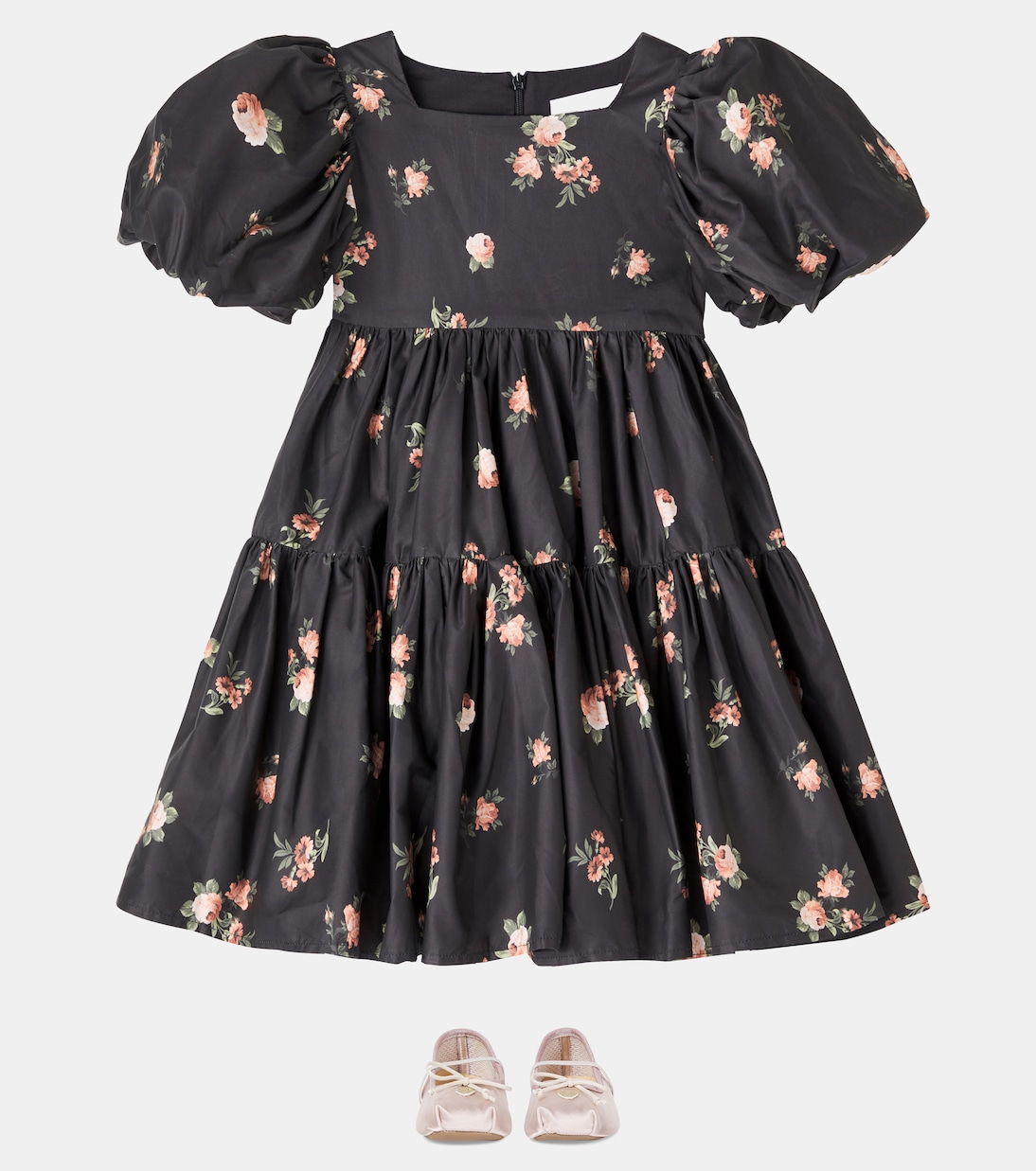 Abito Rosebud in popeline di cotone | Petite Amalie  