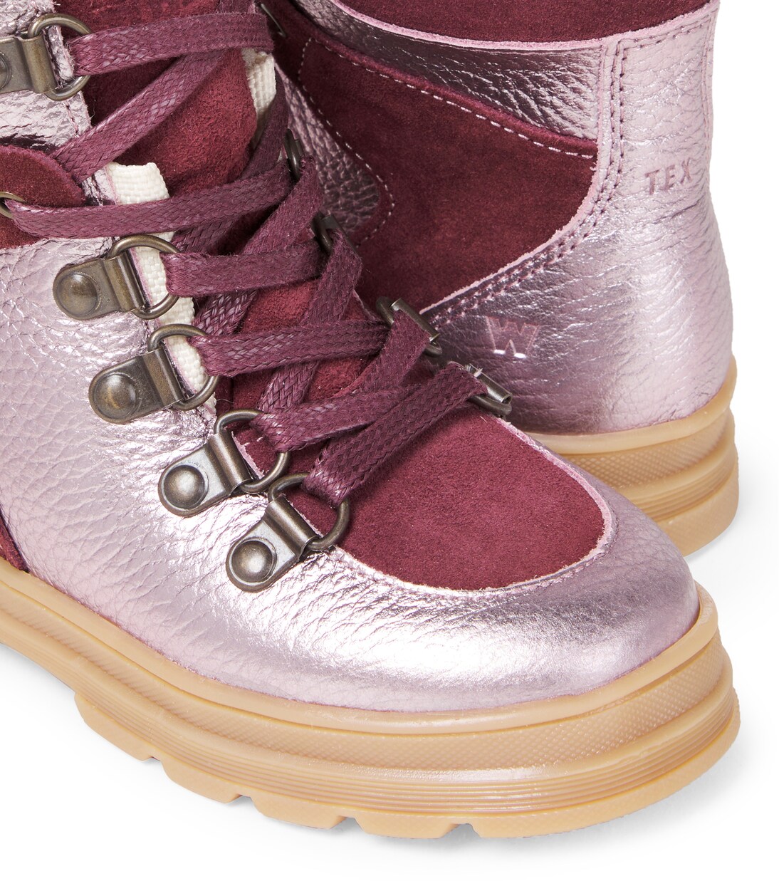 Toni suede-trimmed leather boots | Wheat