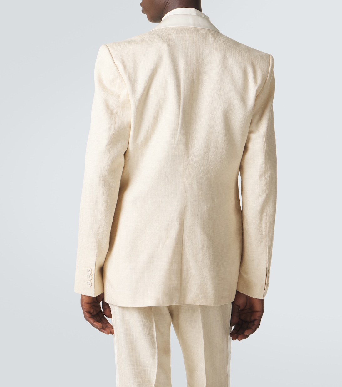 Blazer Alto bordé de satin | Wales Bonner