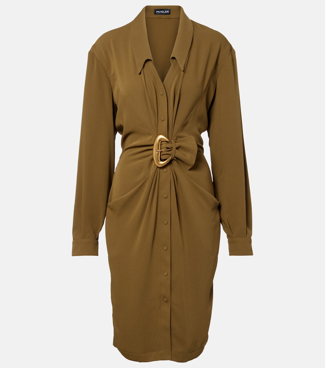 re/edit Cow-boys crêpe twill shirt dress | Mugler