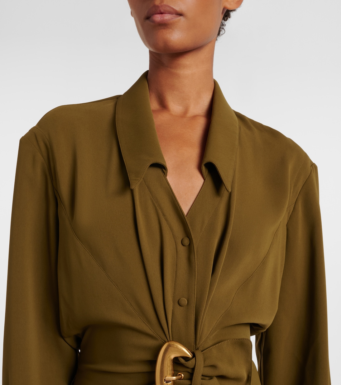 re/edit Cow-boys crêpe twill shirt dress | Mugler