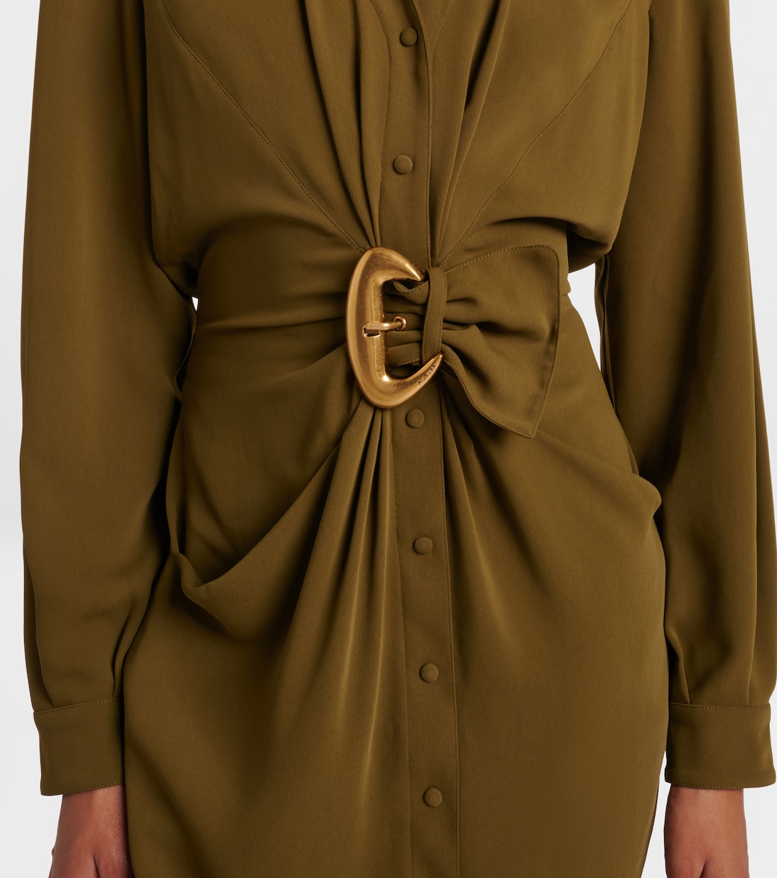 re/edit Cow-boys crêpe twill shirt dress | Mugler