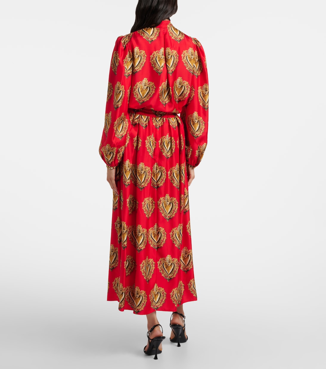 Bedruckter Maxirock aus Seidensatin | Dolce&Gabbana