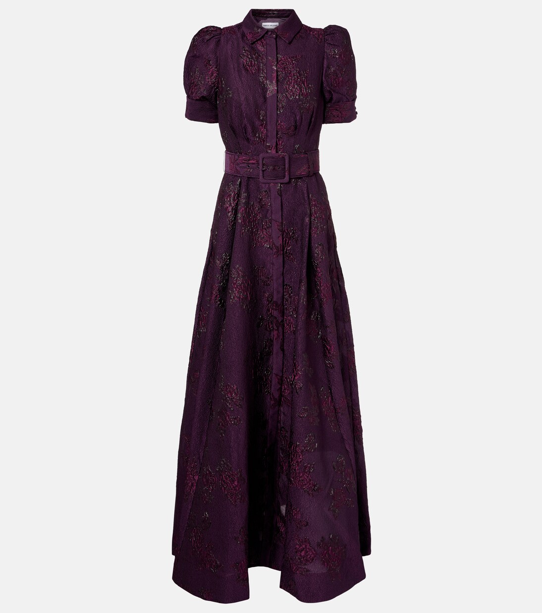 Afina belted floral brocade gown | Rebecca Vallance
