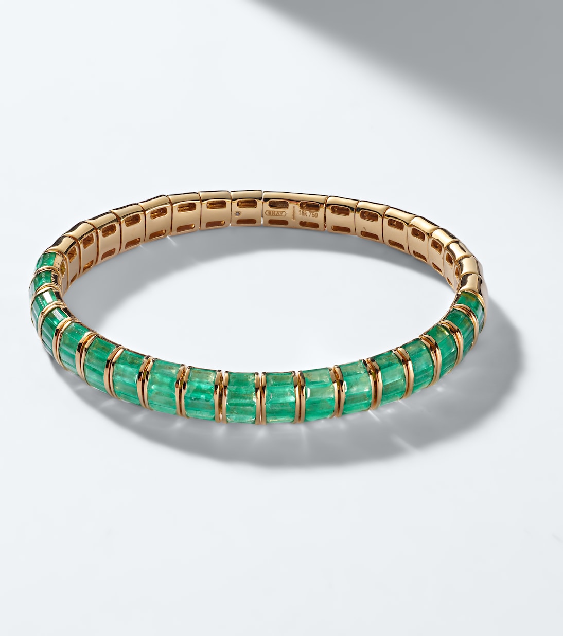 Bracciale in oro giallo 18kt con smeraldi | Shay Jewelry