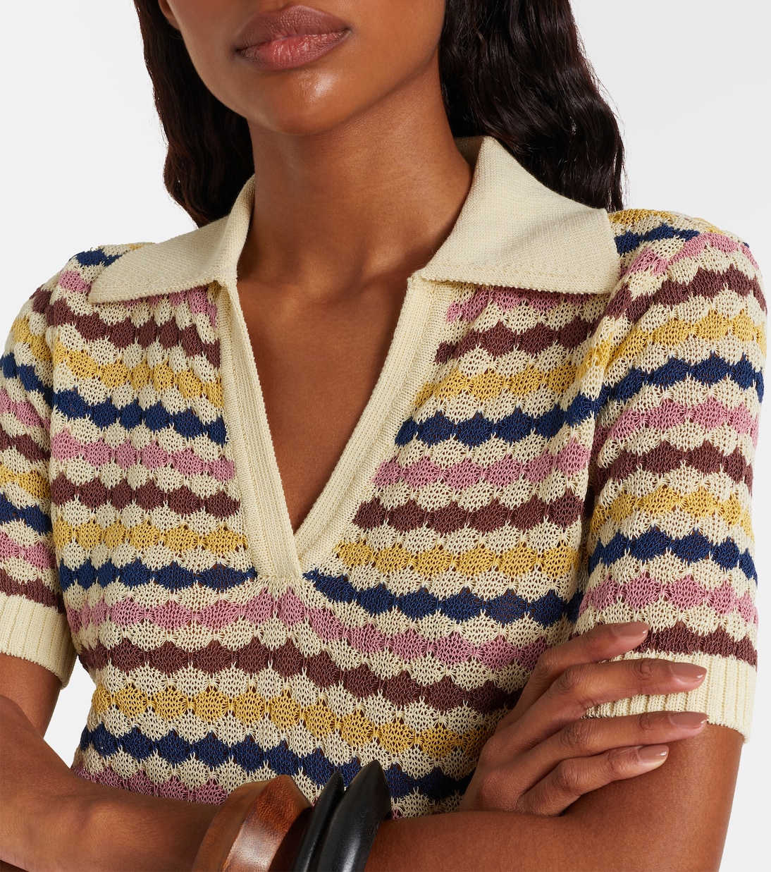 Awaken cotton-blend polo sweater | Zimmermann