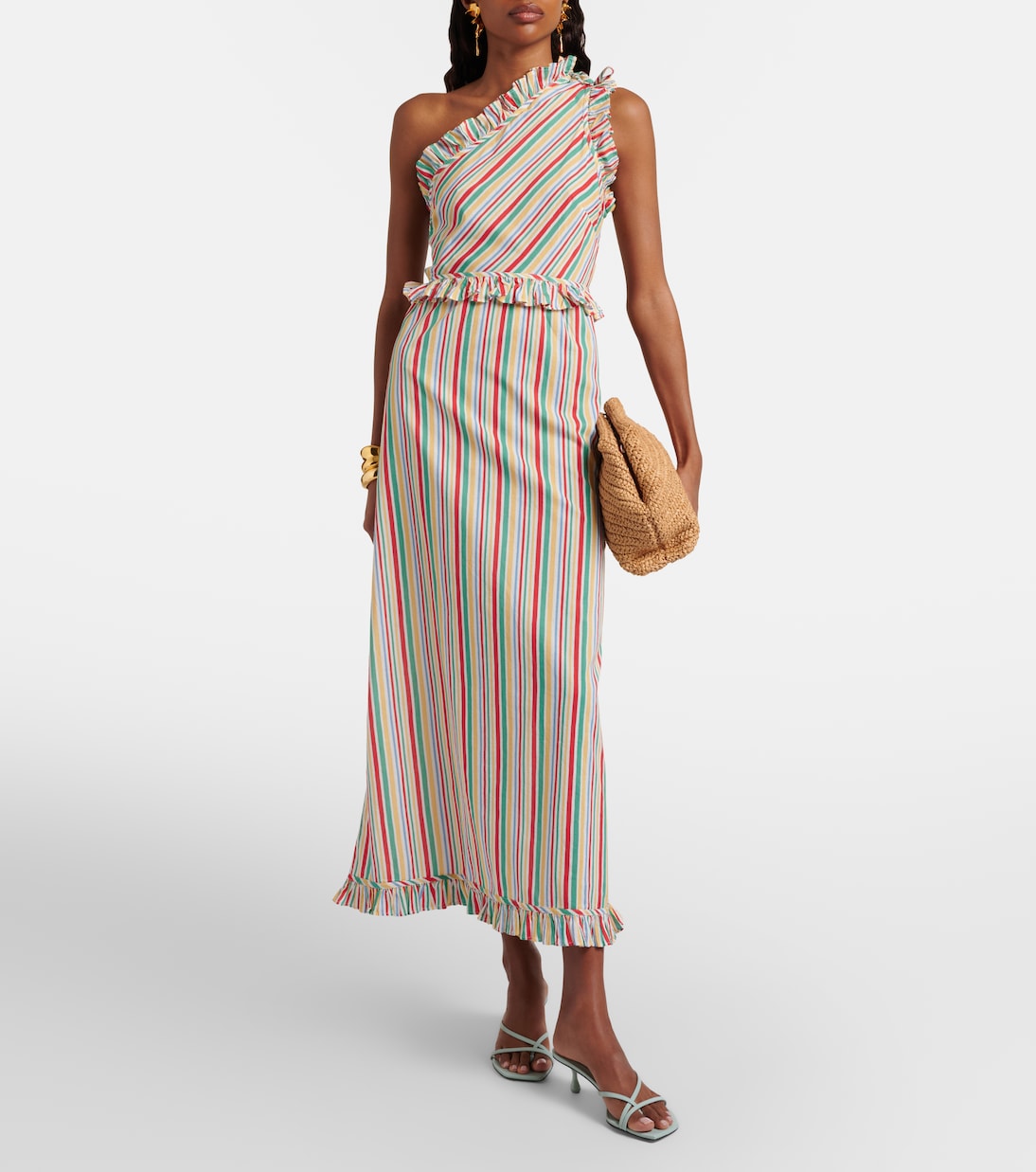 Arabelle striped cotton midi dress | Rixo