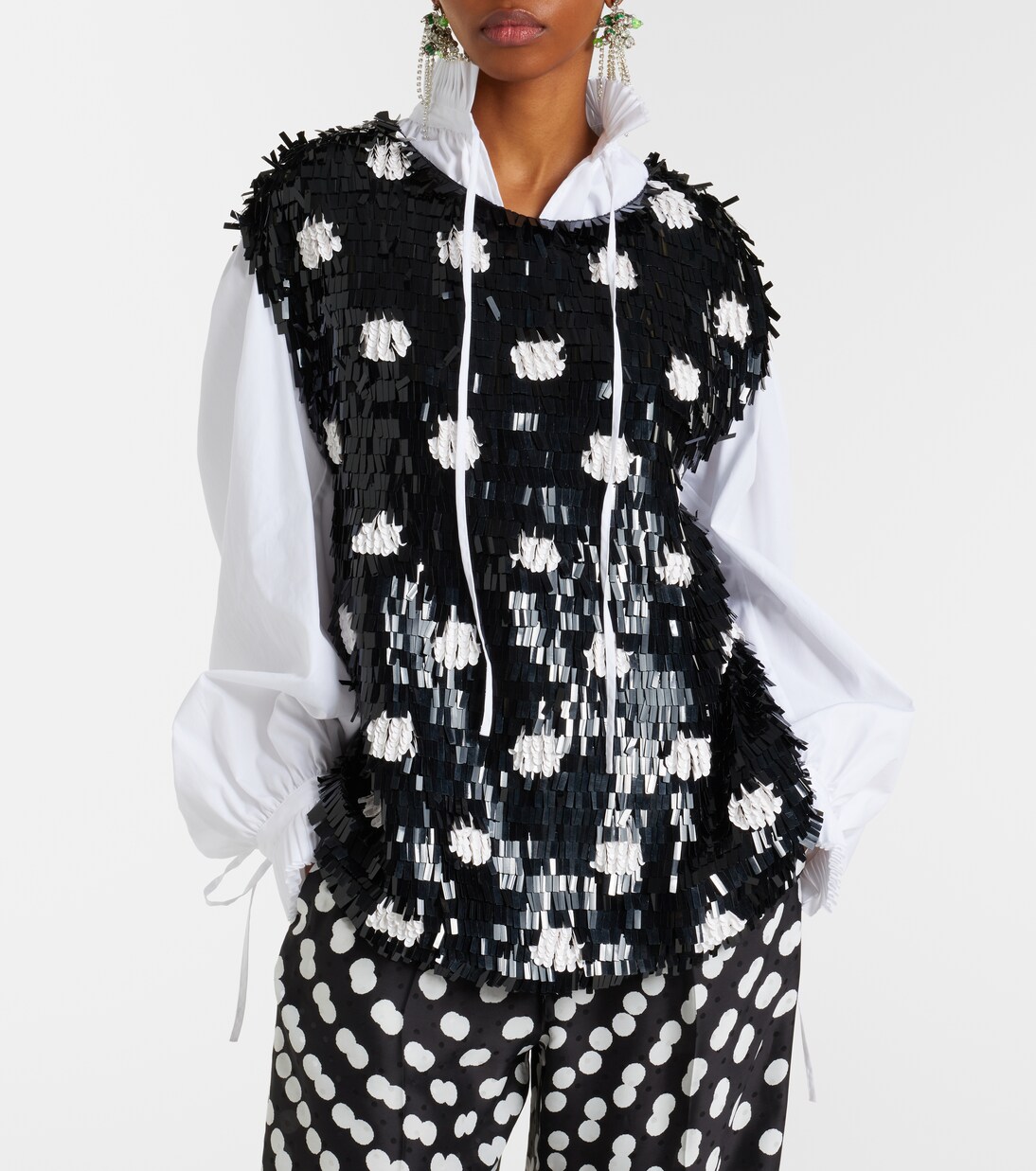 Top Cuzco en soie à sequins | Dries Van Noten