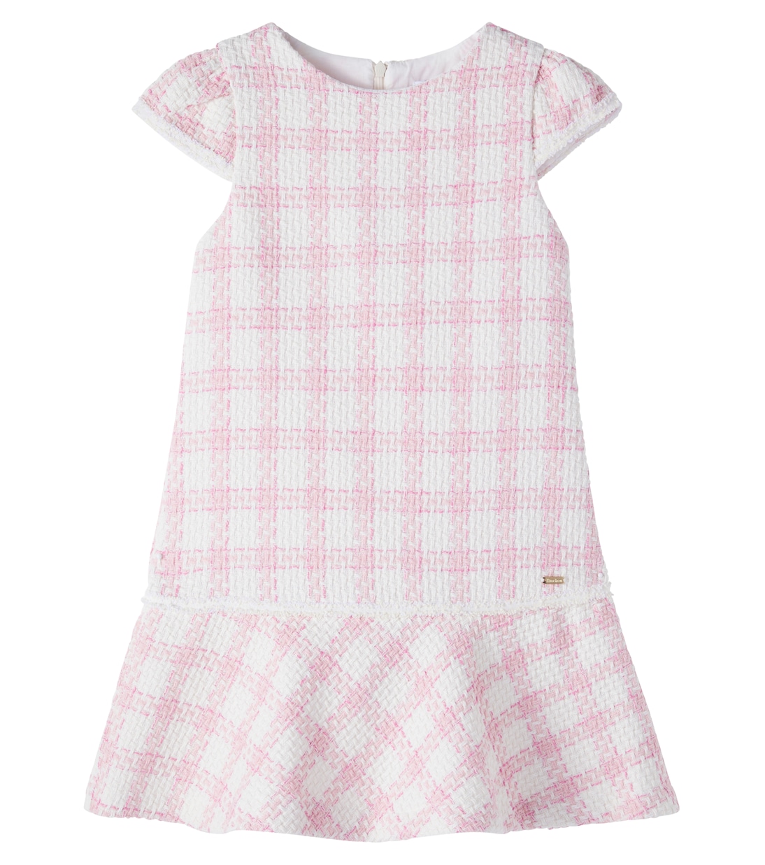 Checked cotton-blend tweed dress | Patachou