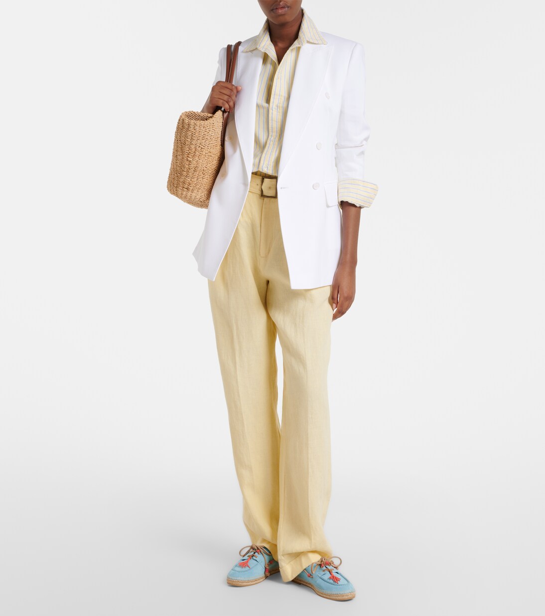 Belted linen straight pants | Polo Ralph Lauren