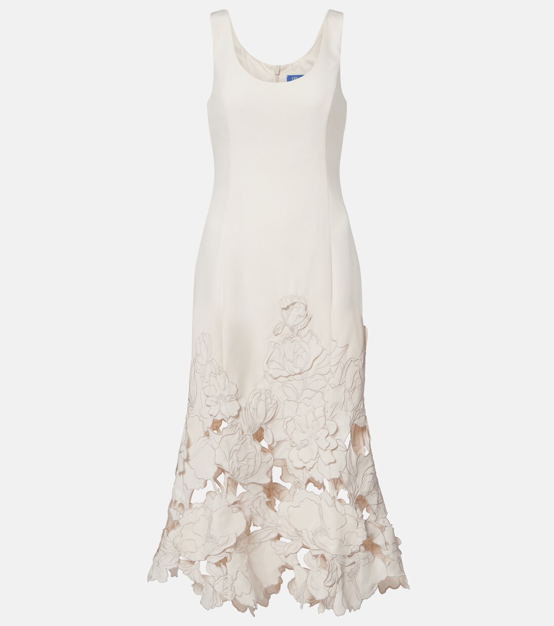 Floral-appliqué midi dress | Leo Lin