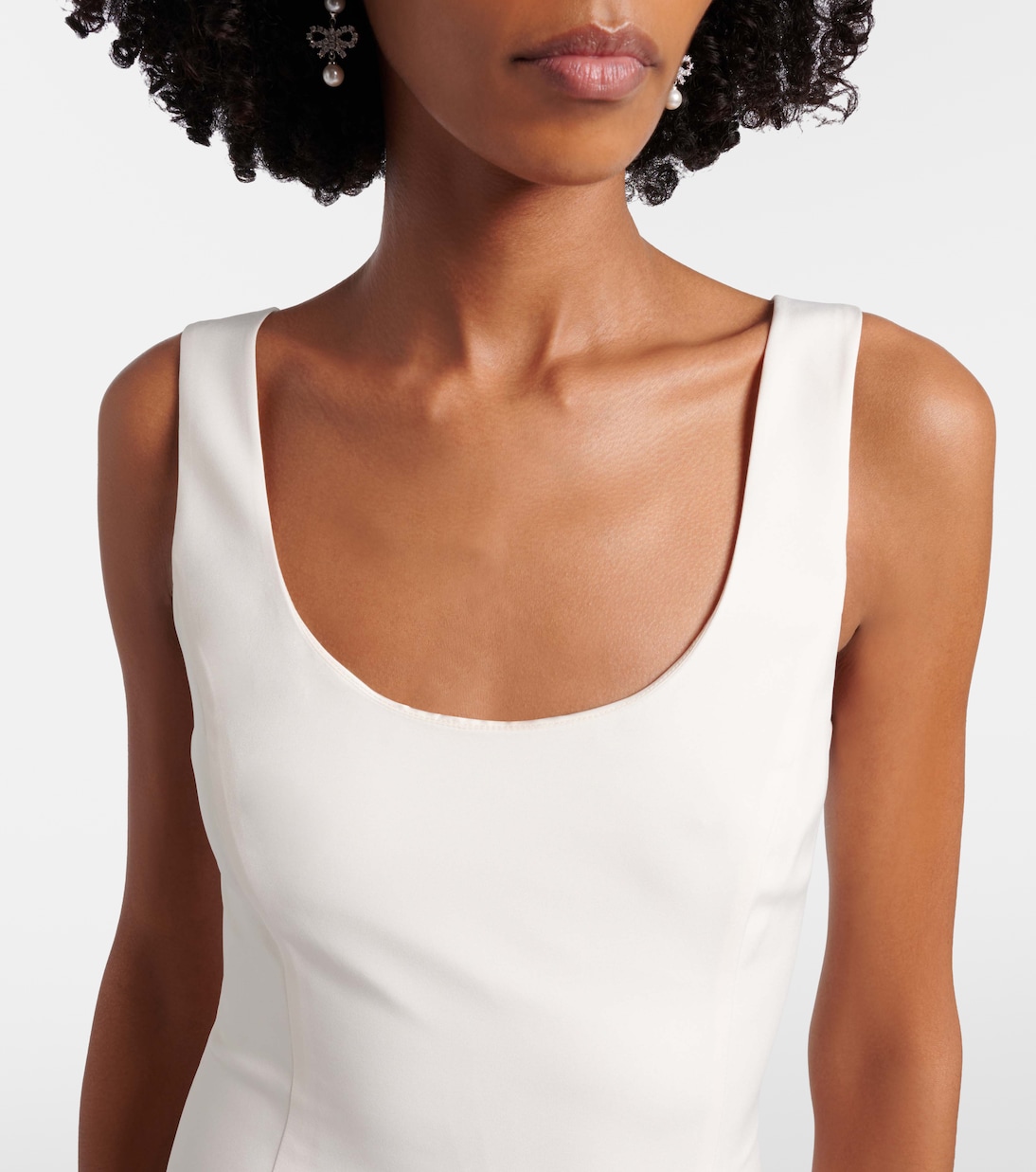 Floral-appliqué midi dress | Leo Lin