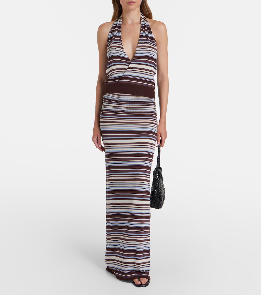 Knitted striped maxi skirt | Aya Muse